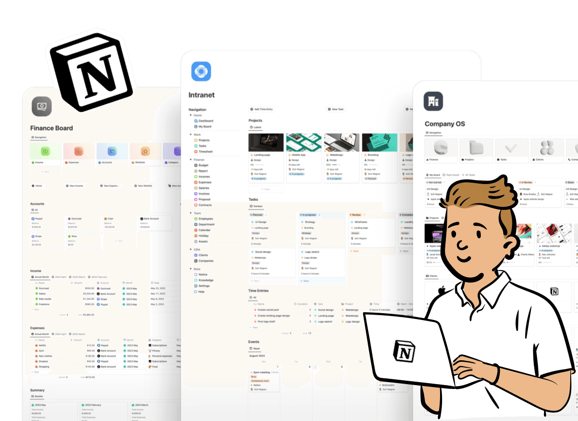 Best Notion Premium Complete Bundle: 35 Minimal & Aesthetic Templates Included