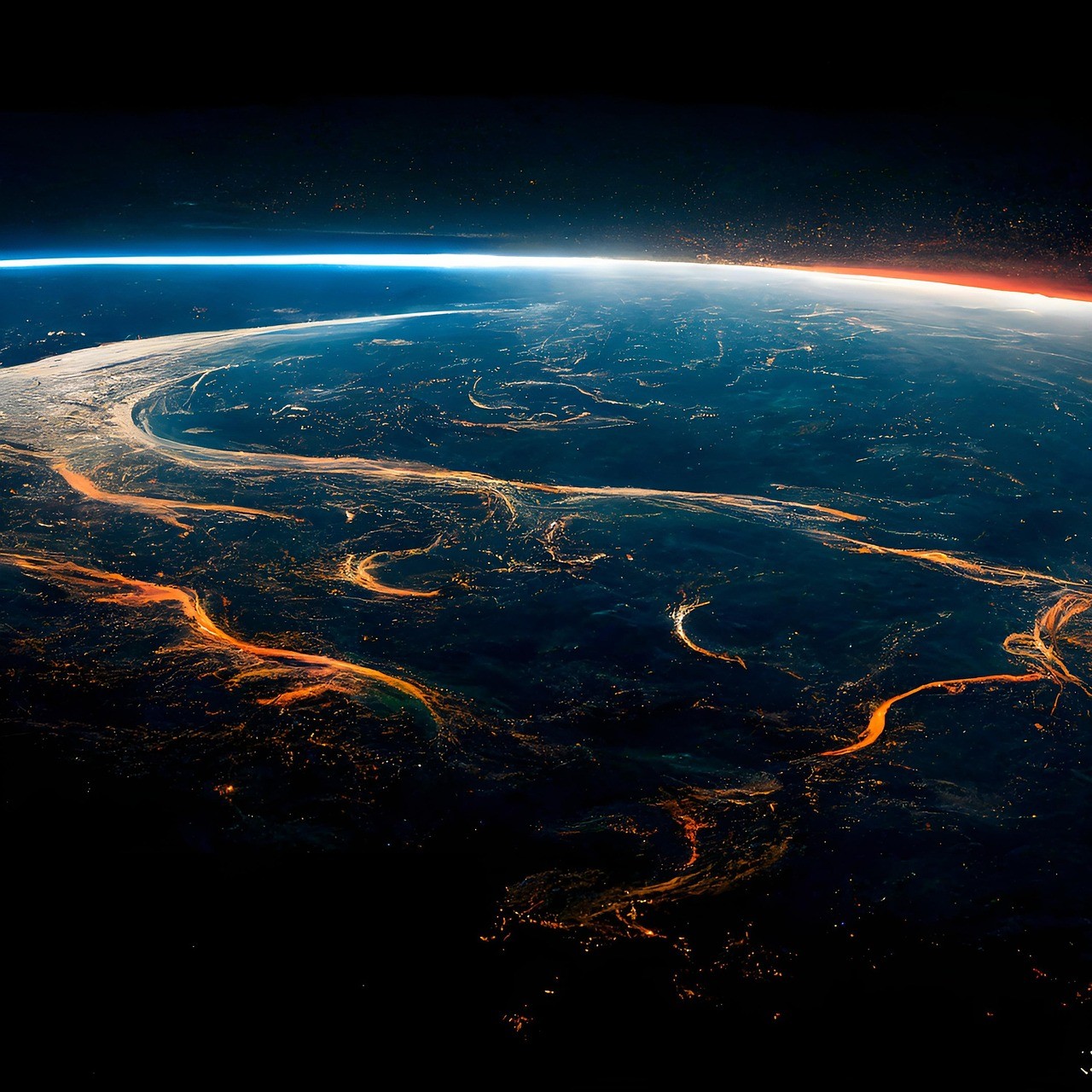 A view of Earth from space, symbolizing global connectivity, innovation, and opportunity at Oliya.tech.