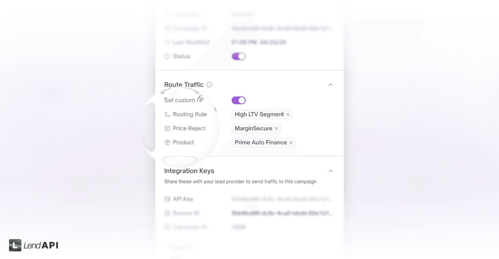 LendAPI Lead Generation LeadGen Campaign Control Platform - Camapign Strategy