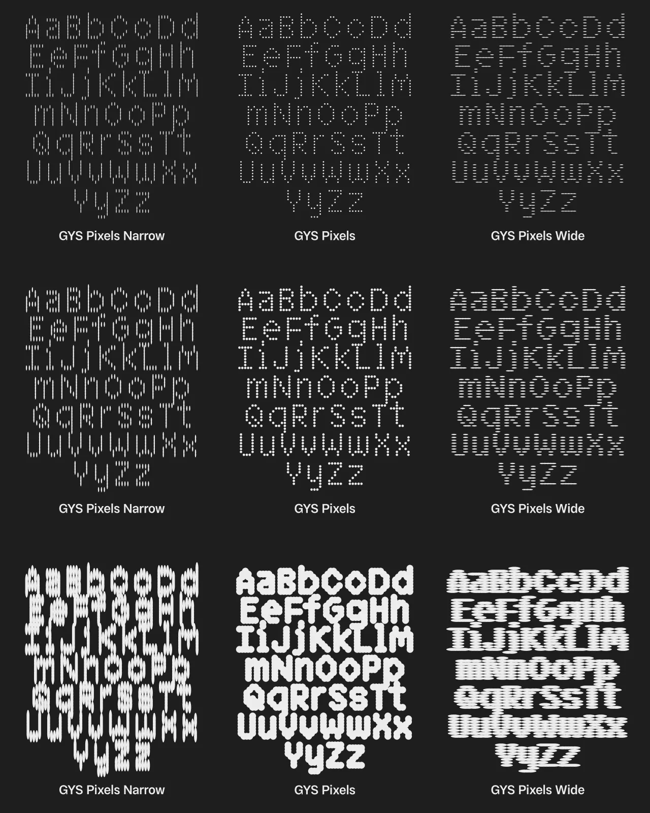 GYS Pixels font family