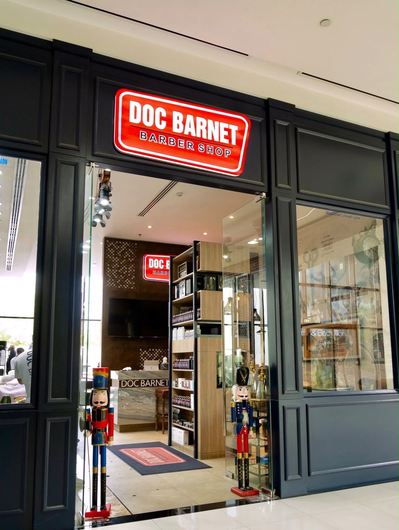 DOC BARNET Dubai barber shop sign