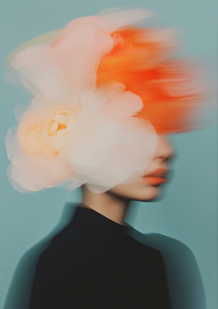 Abstract portrait symbolizing individual reflection, emotional clarity, and personal growth.