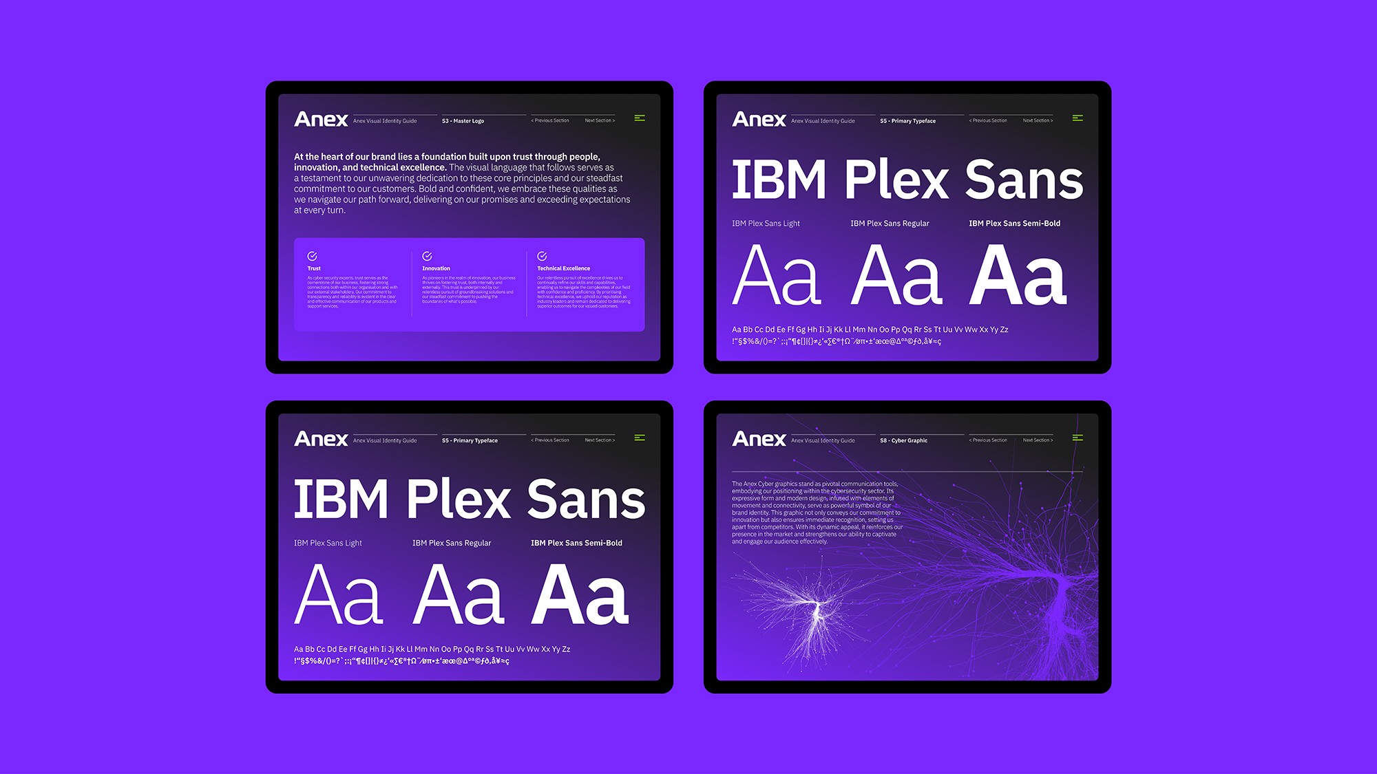 Event style guide set on an iPad on a wooden background