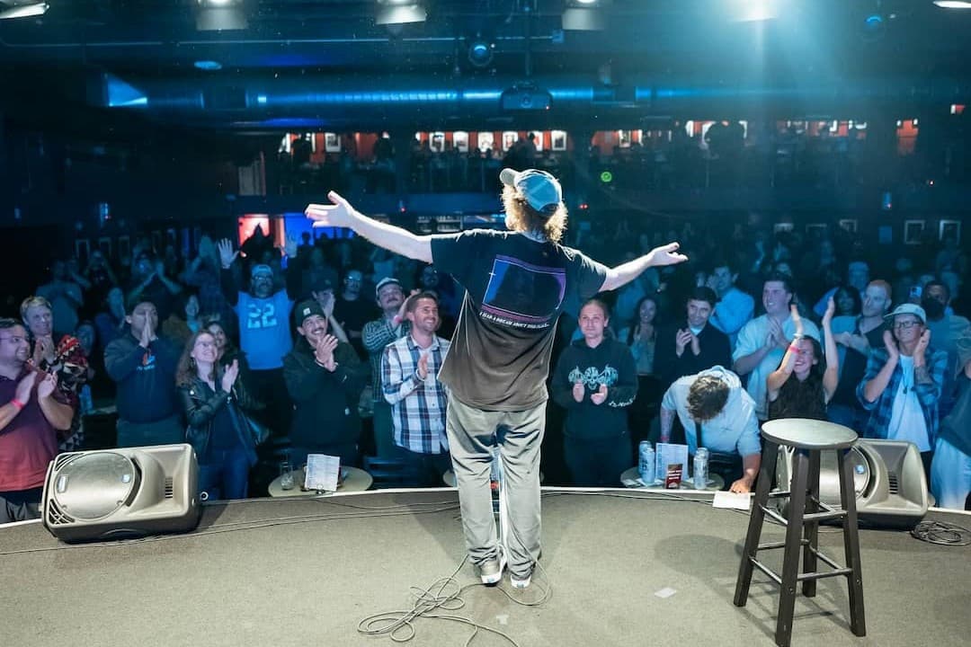 Casey Rocket Stand Up Comedian on stage