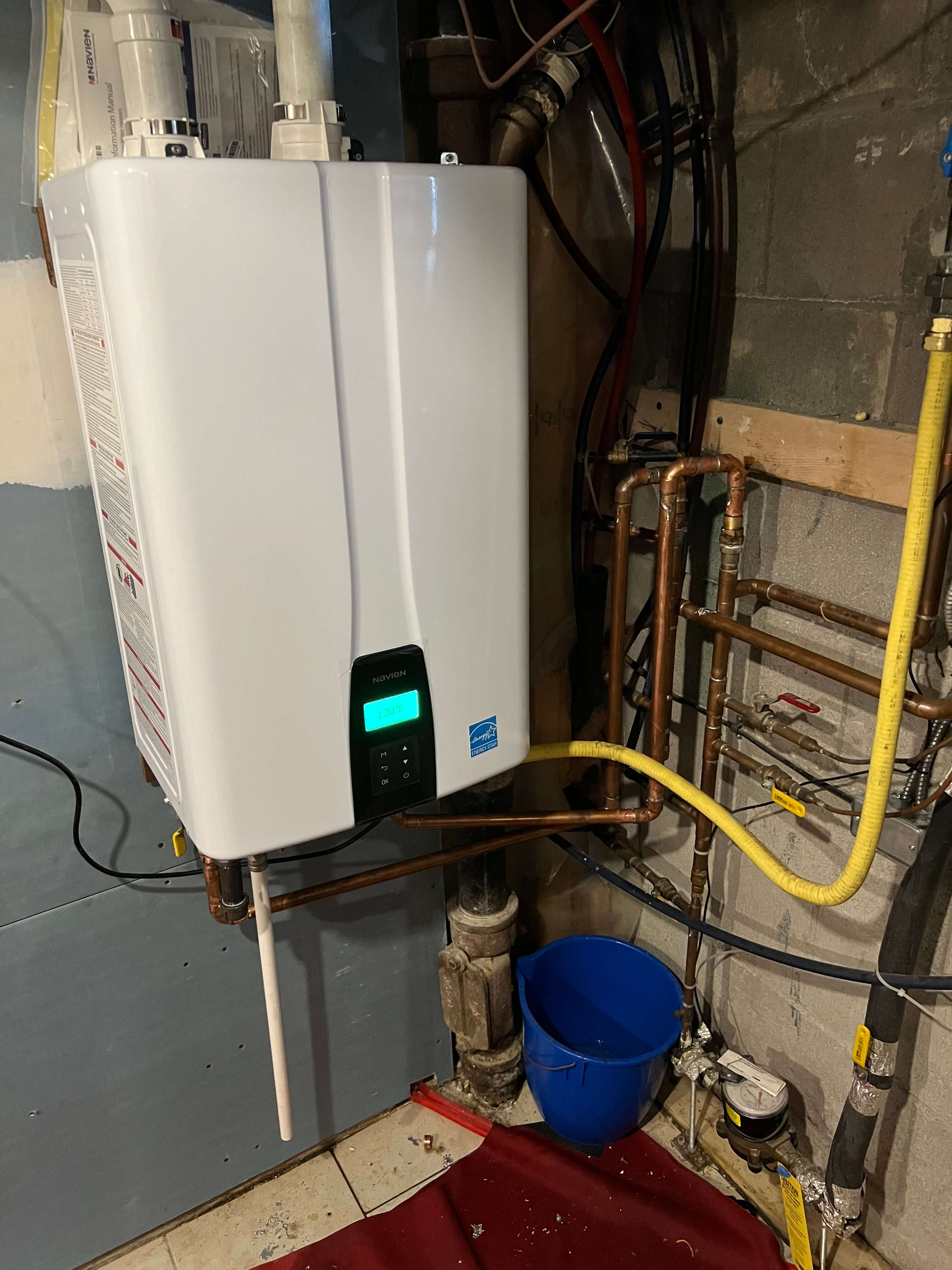 Tankless water heater installed in a oakville home