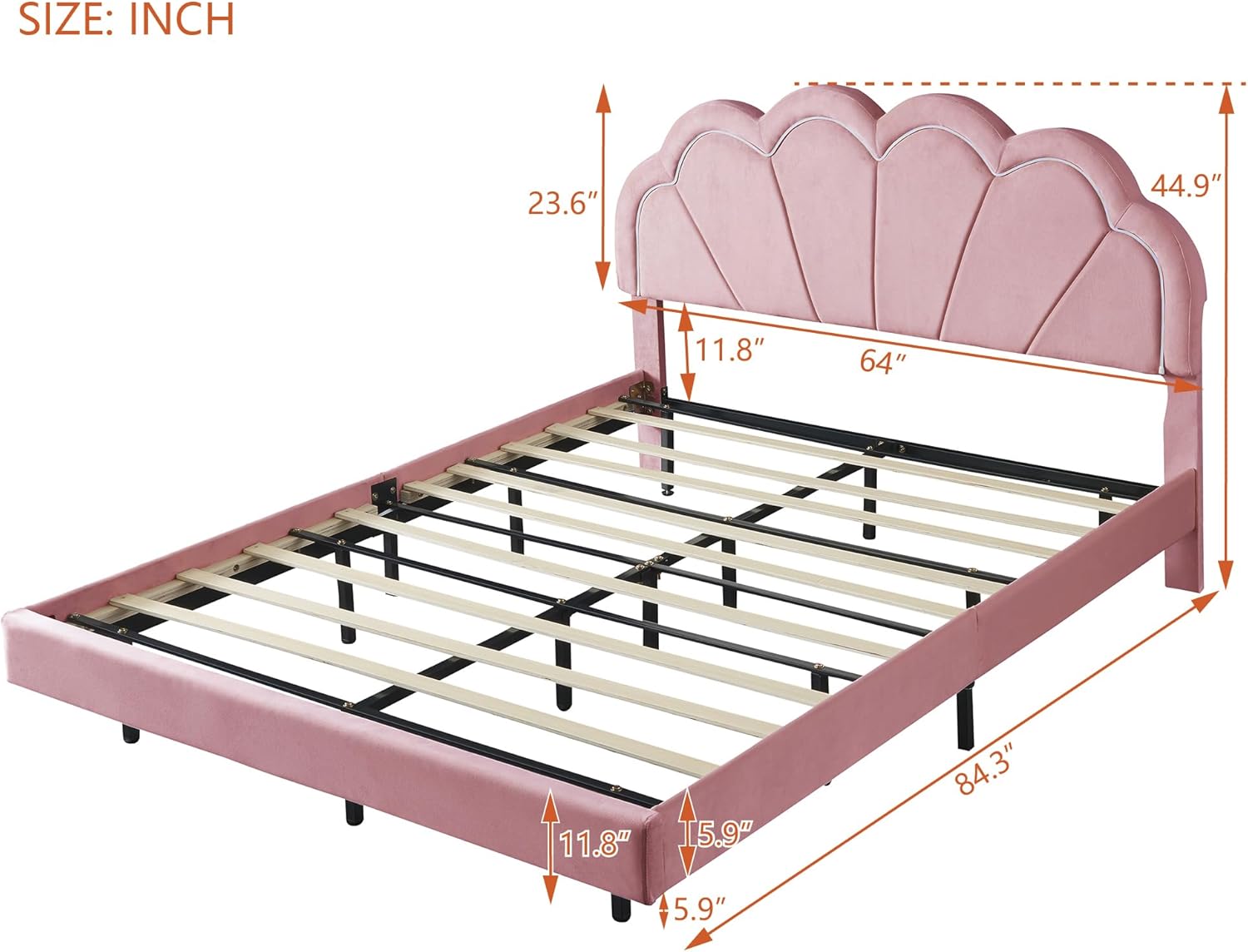 The floating cloud bed blends modern aesthetics with practical design for any setting.