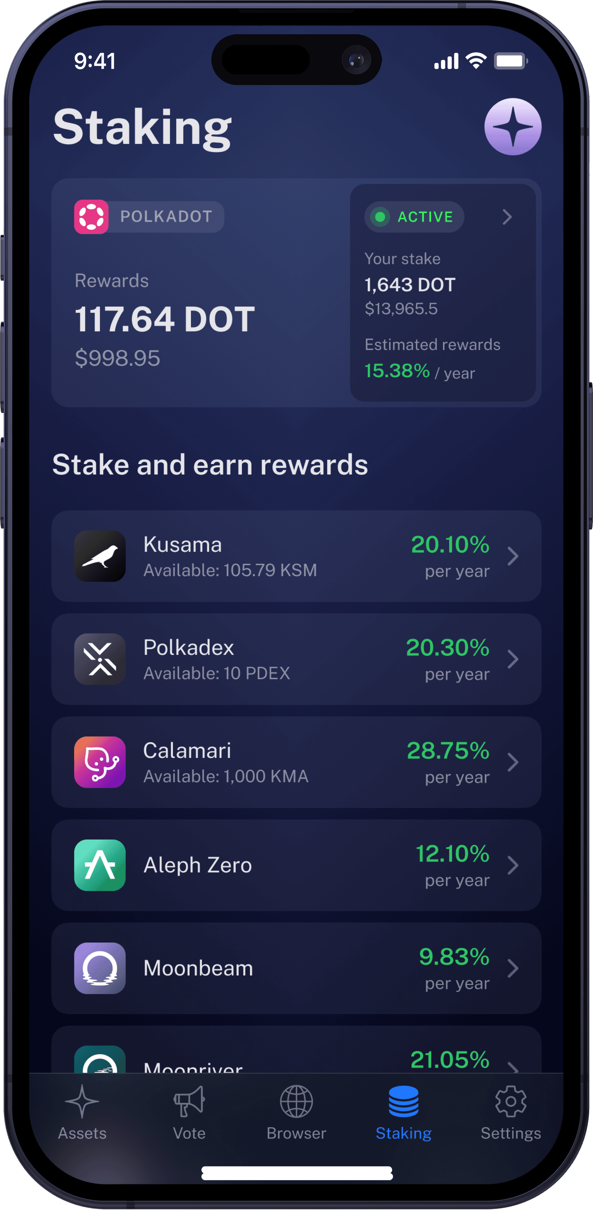 Stake & Earn Polkadot DOT crypto Token