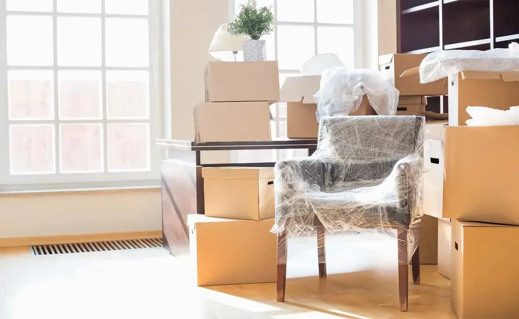 Packed Furniture by moving company