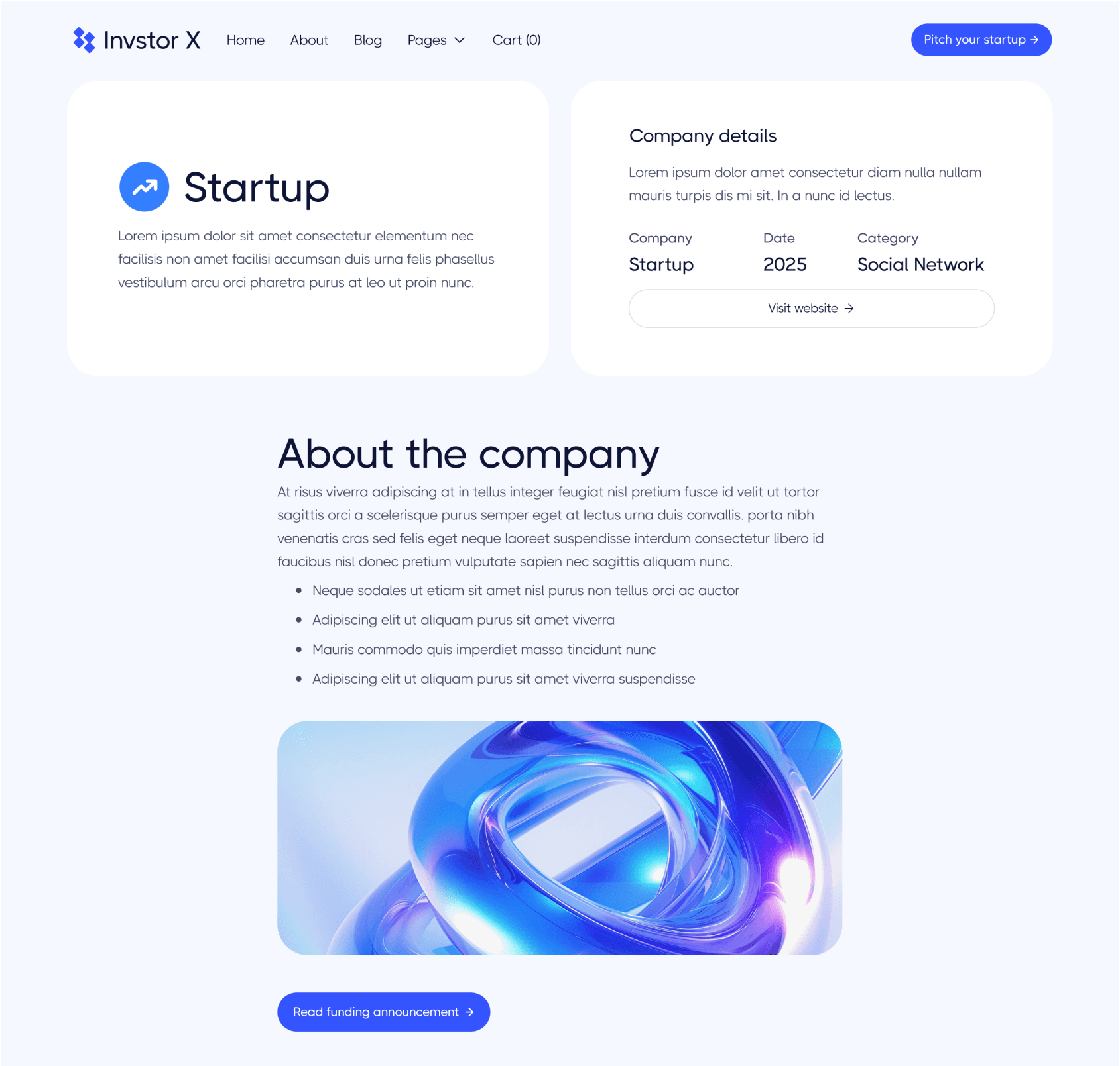 Invstor X - Portfolio Single Page - Investment Firm Framer Template