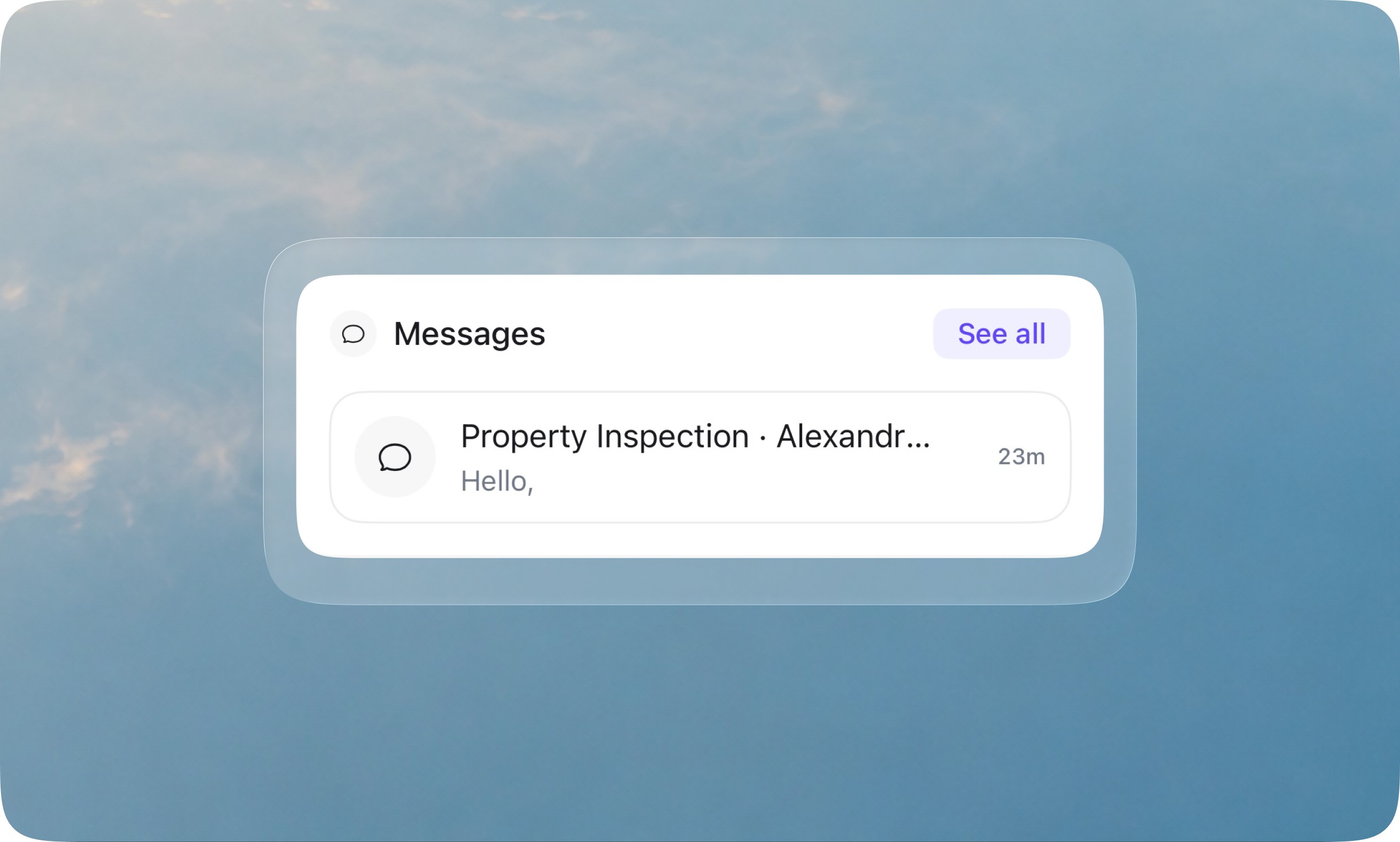 August messaging inbox on mobile showing landlord and tenant conversations in one place