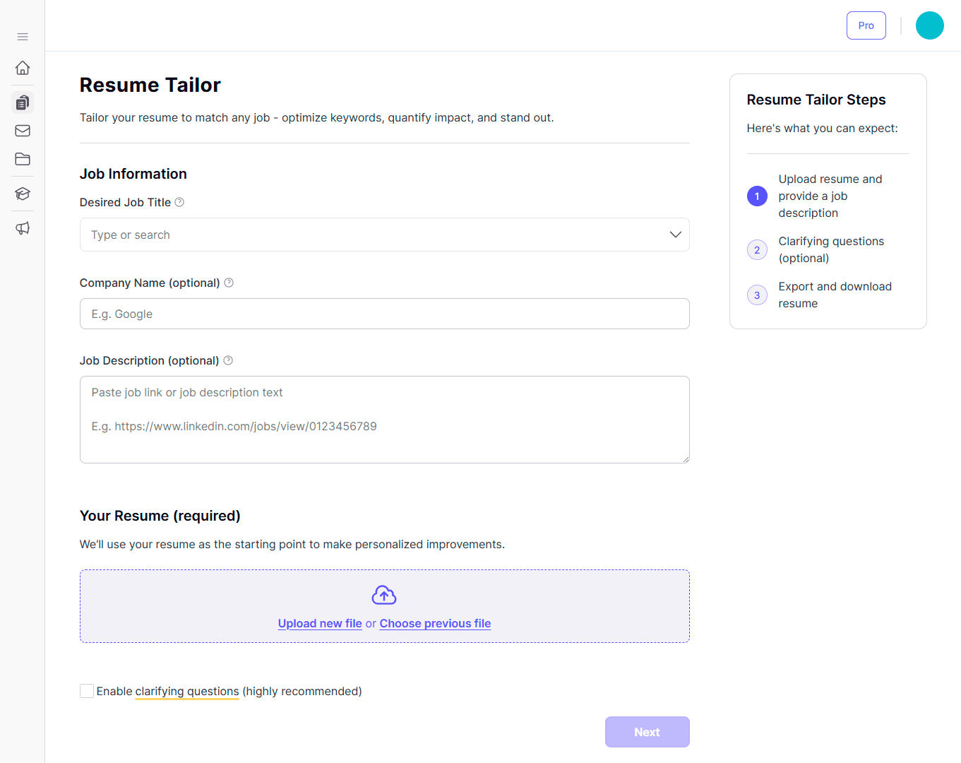 Personnalisateur de CV