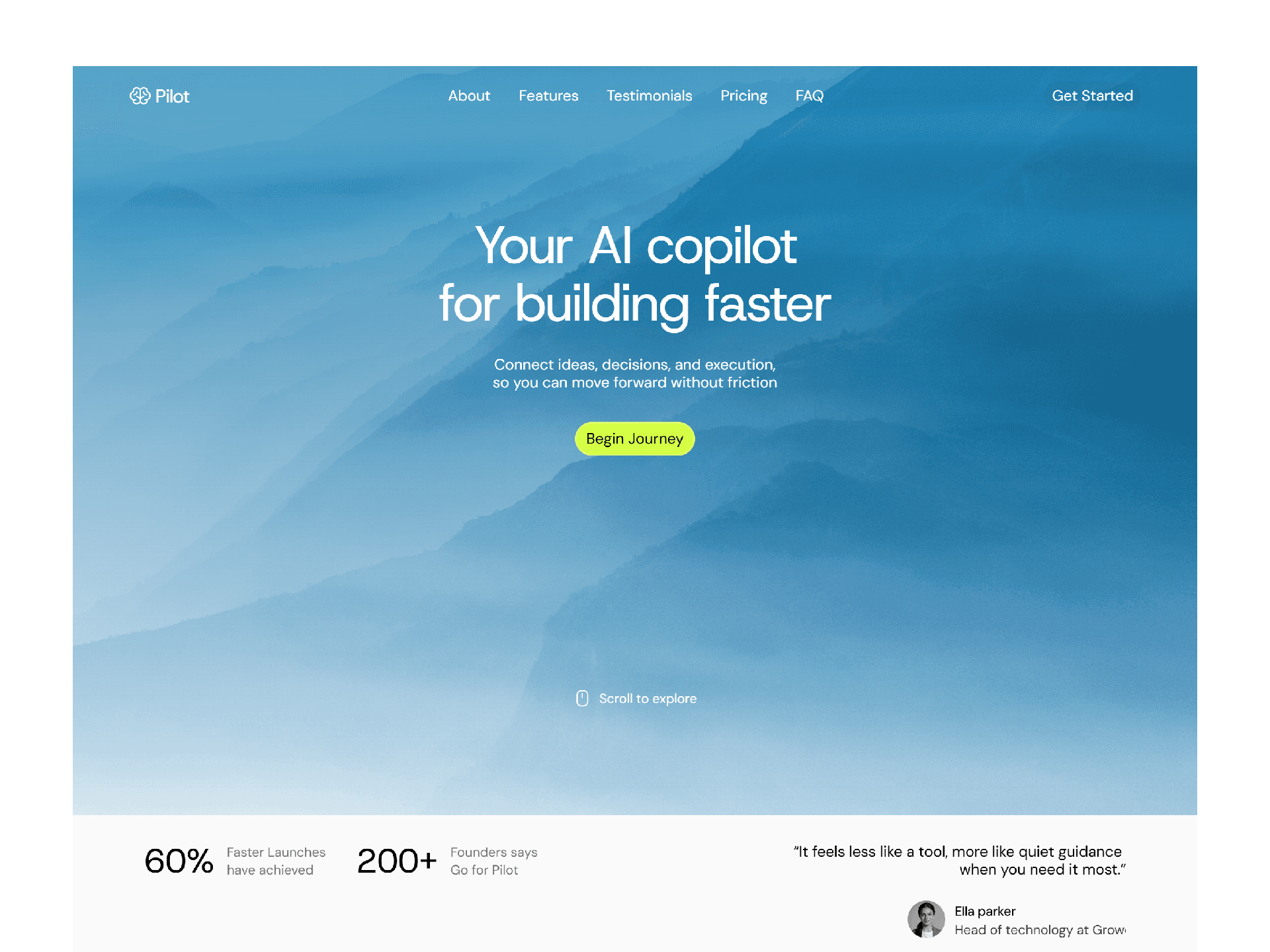 Primary Superfast Saas Ai template thumbnail with pure white background and Black accent color