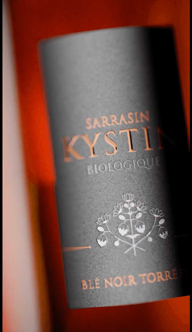 Etiquette de bouteille de la marque Kystin