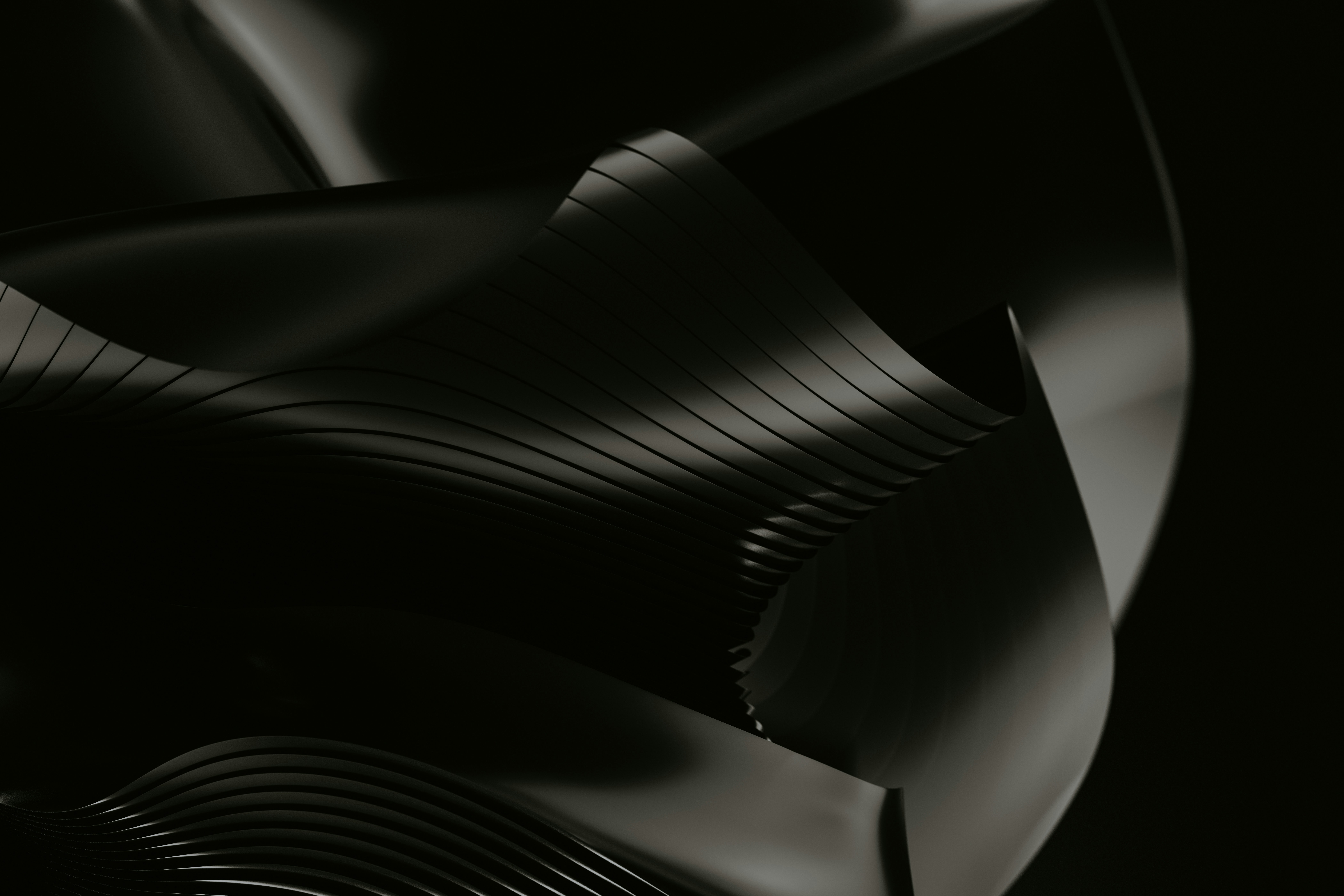 Black ribbon 3D image
