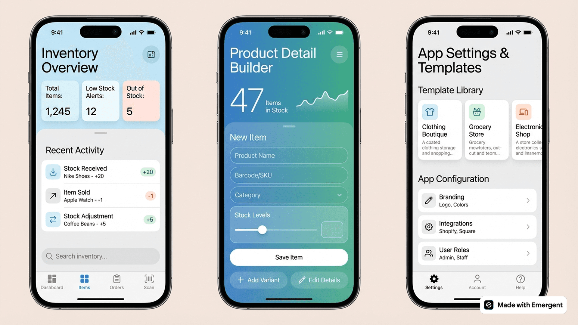 Retail Inventory App Made With Emergent