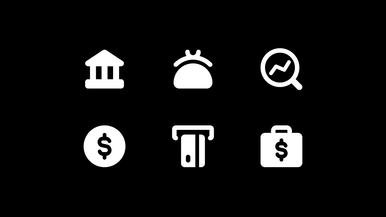 Core Solid Finance Icon Set