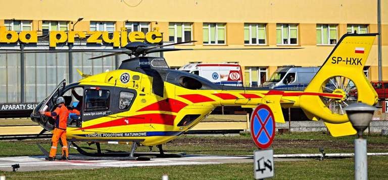 Air ambulance at the university hospital in Bydgoszcz