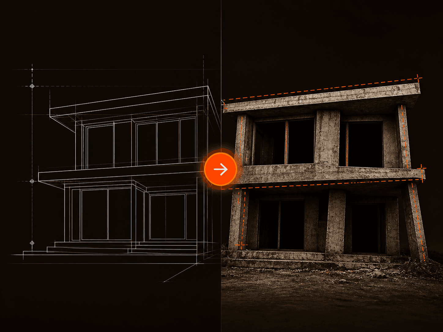 Startup UI design vs development comparison showing polished dashboard design