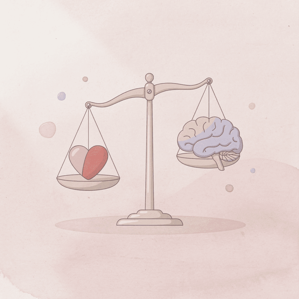 Icon scale showing balance between test scores and overall application