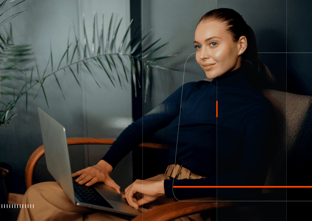 Dynamic picture of a cyclist riding downhill