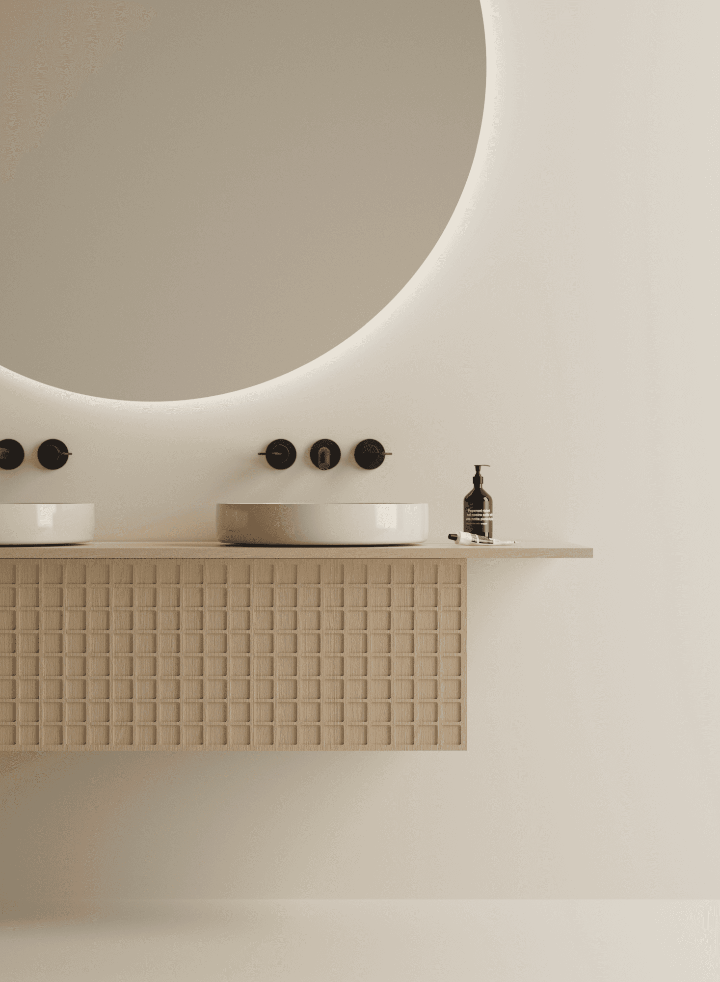 Bloque in rovere naturale e Bloque bianco lucido