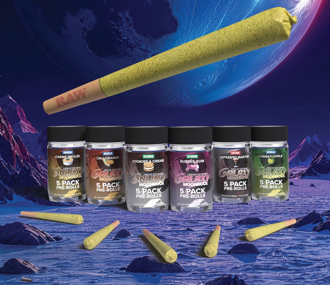 Top view of coffee can mockup with bold black typography on white background