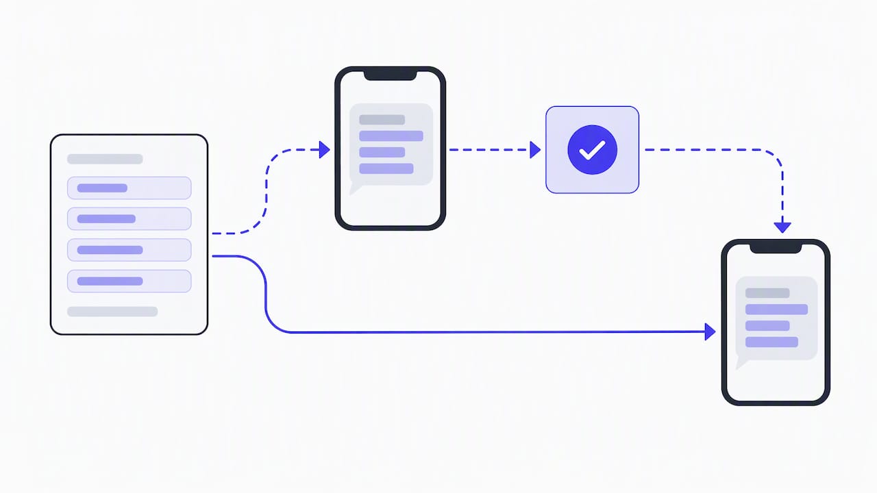 Test message checked before client delivery