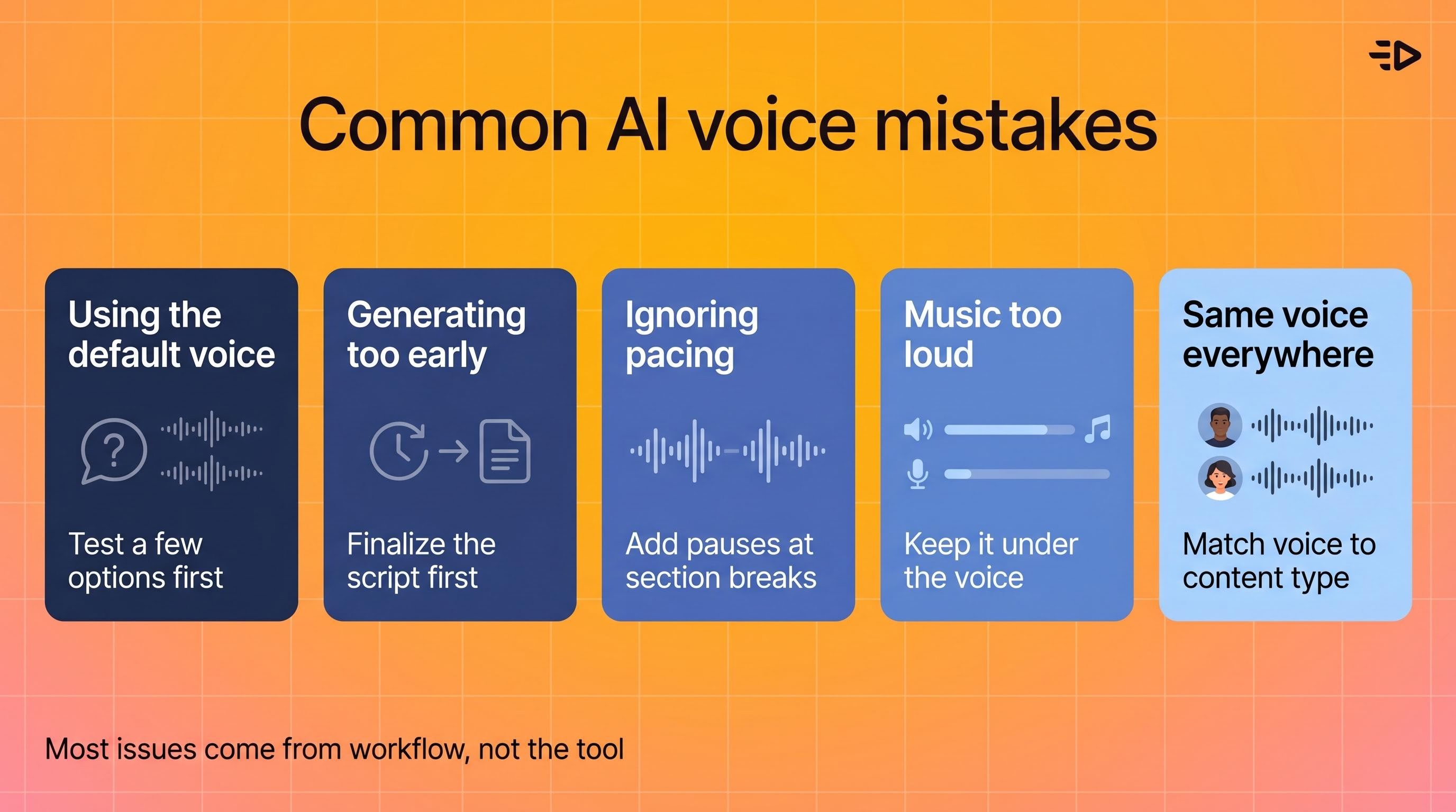 Common AI voice mistakes