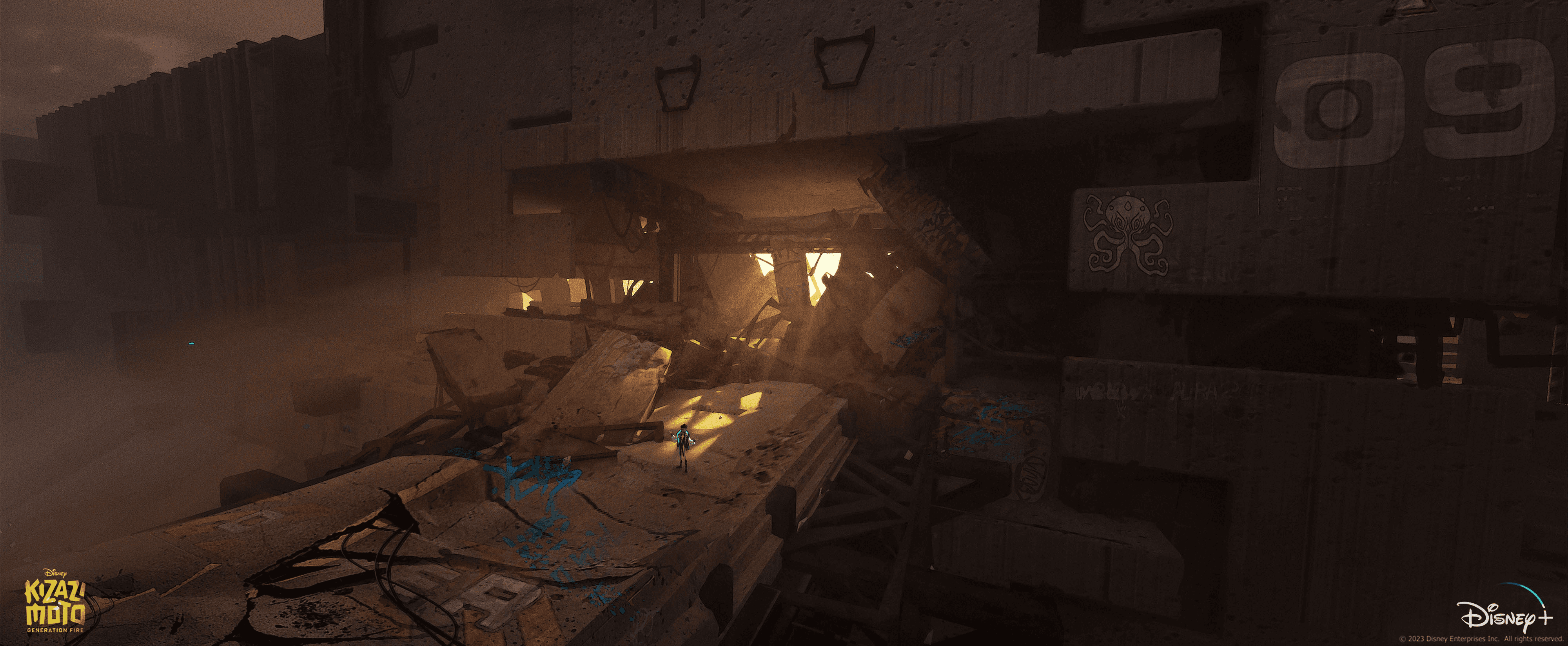 Kizazi Moto concept art – spatial composition and atmospheric depth study