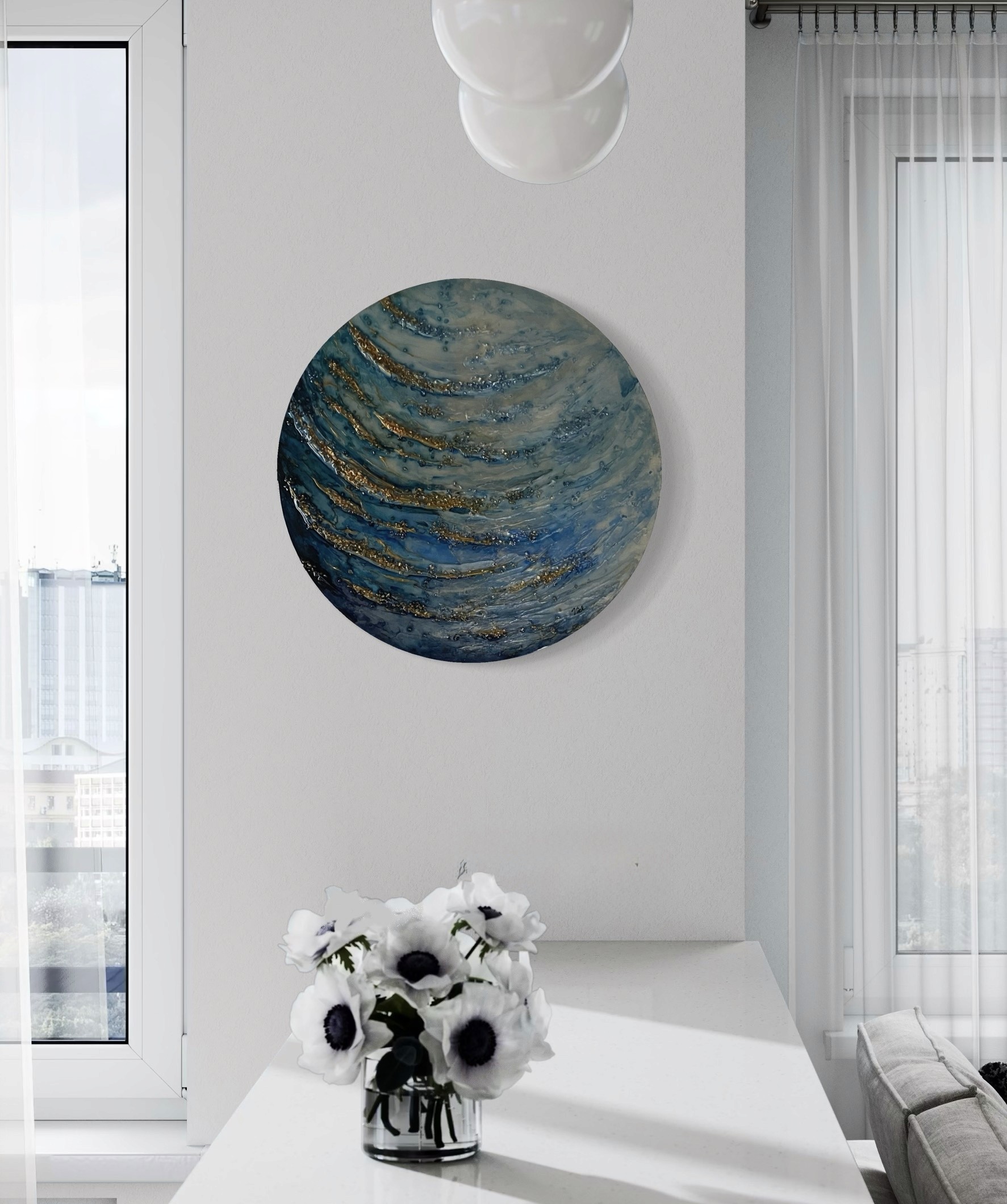 Cosmos dans un appartement moderne