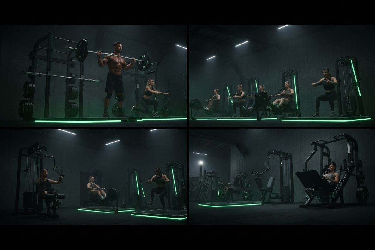 People working out in a gym