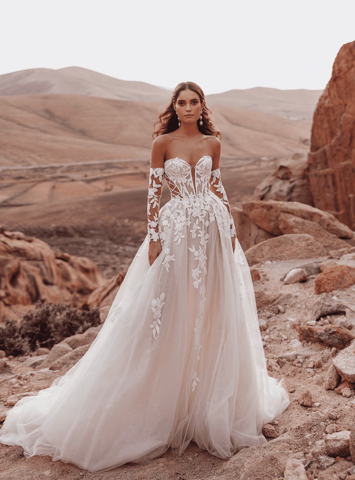 A-Linie Brautkleid Nabila von Dama Couture mit Spitzen-Corsage – Brautmode Kollektion 2026