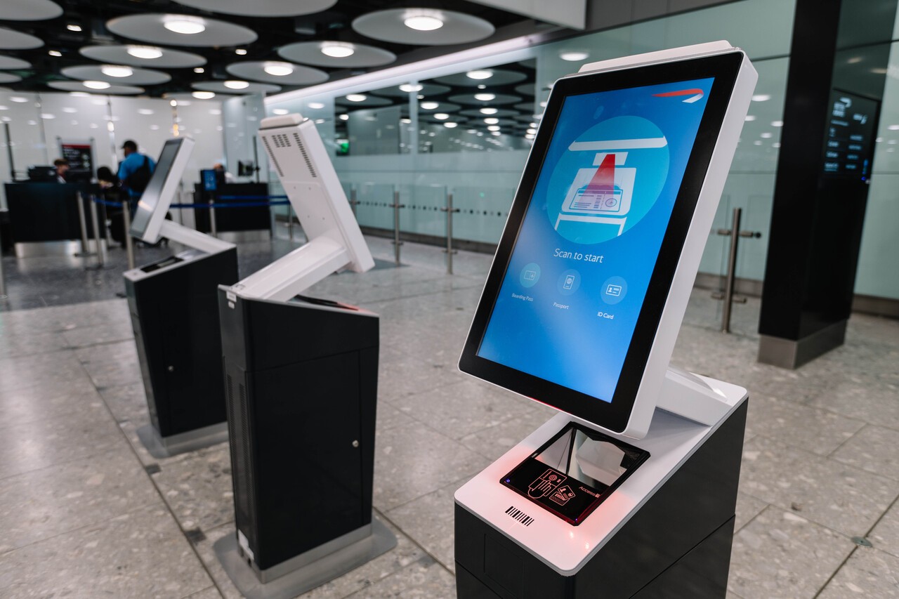 British Airways photo of the kiosk at terminal 5