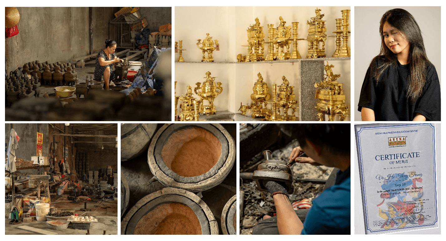 A collage of several images of gold objects

AI-generated content may be incorrect.