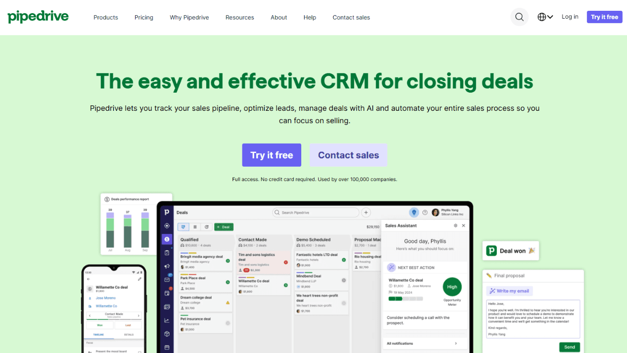 Pipedrive sales CRM 