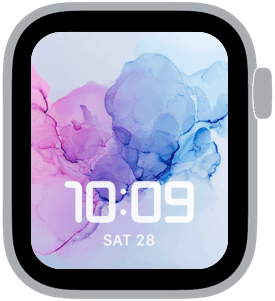 ethereal dye Apple Watch face preview 3 featuring abstract, gradient, easter, and spring.