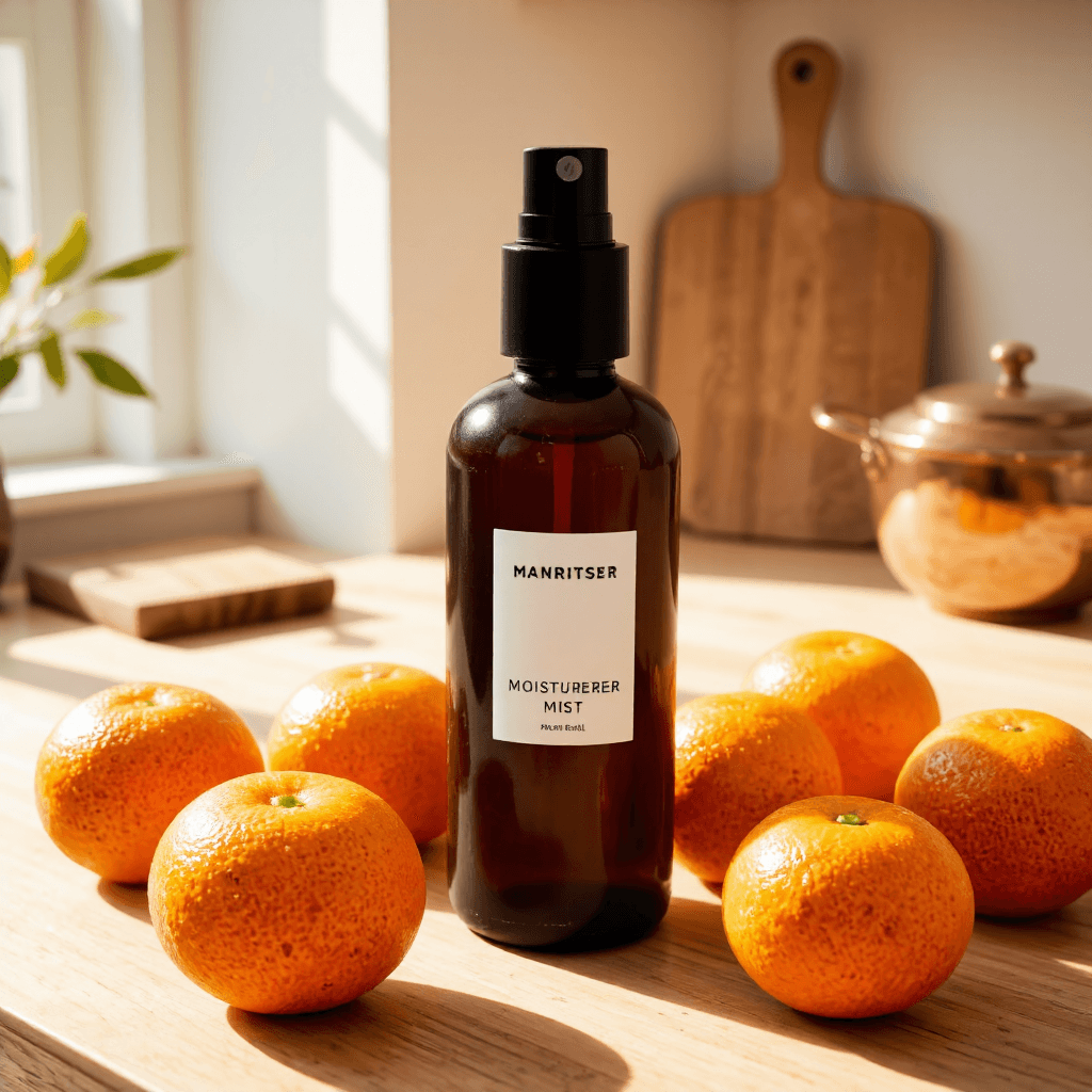 product photography of a bottle of moisturizer mist