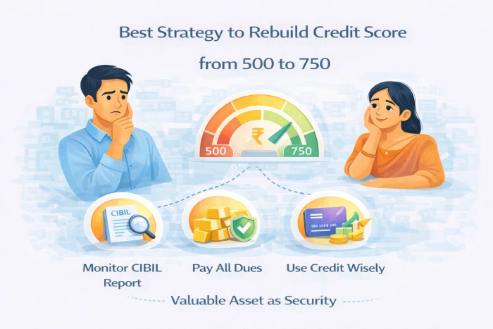 Best Strategy to Rebuild Credit Score from 500 to 750