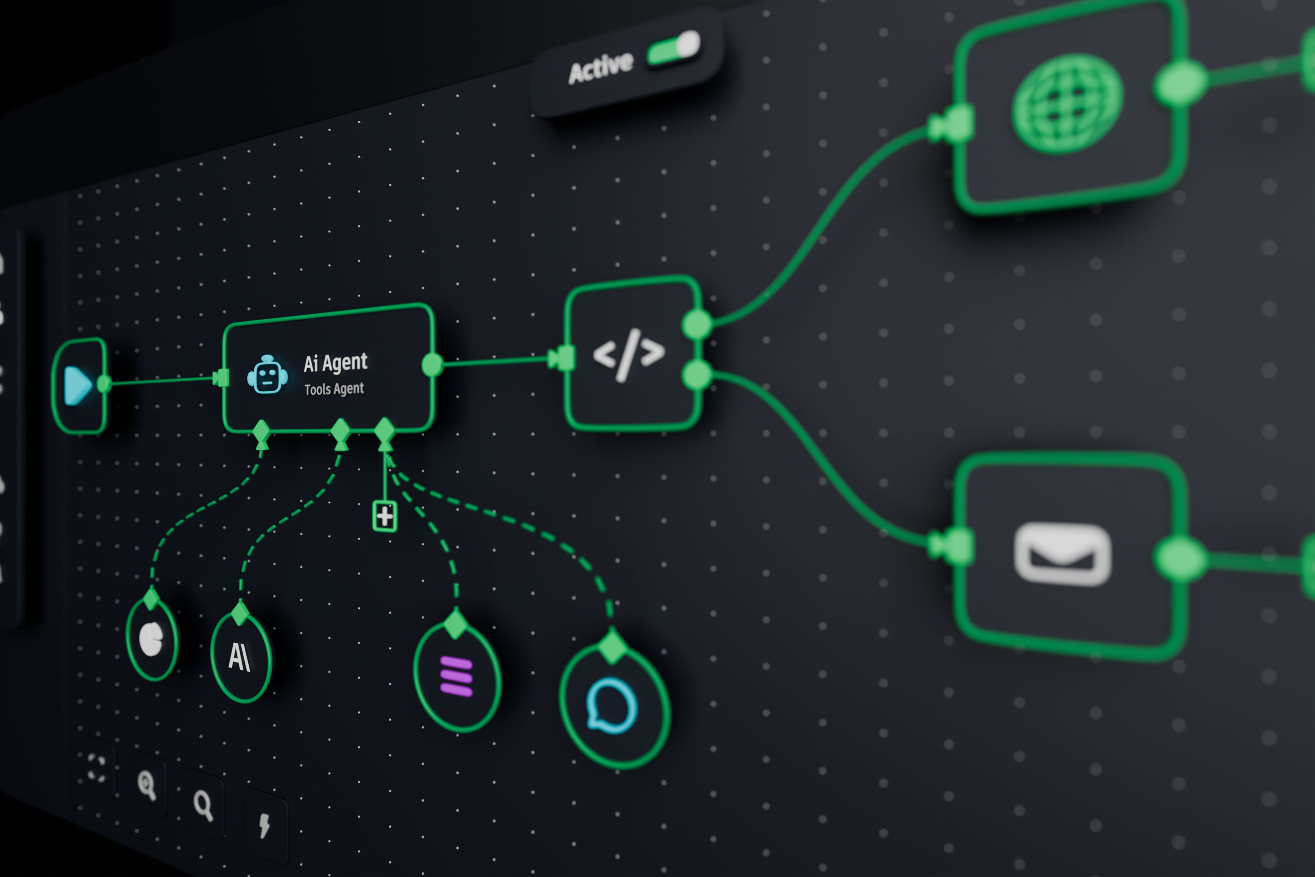 AI workflow automation dashboard interface