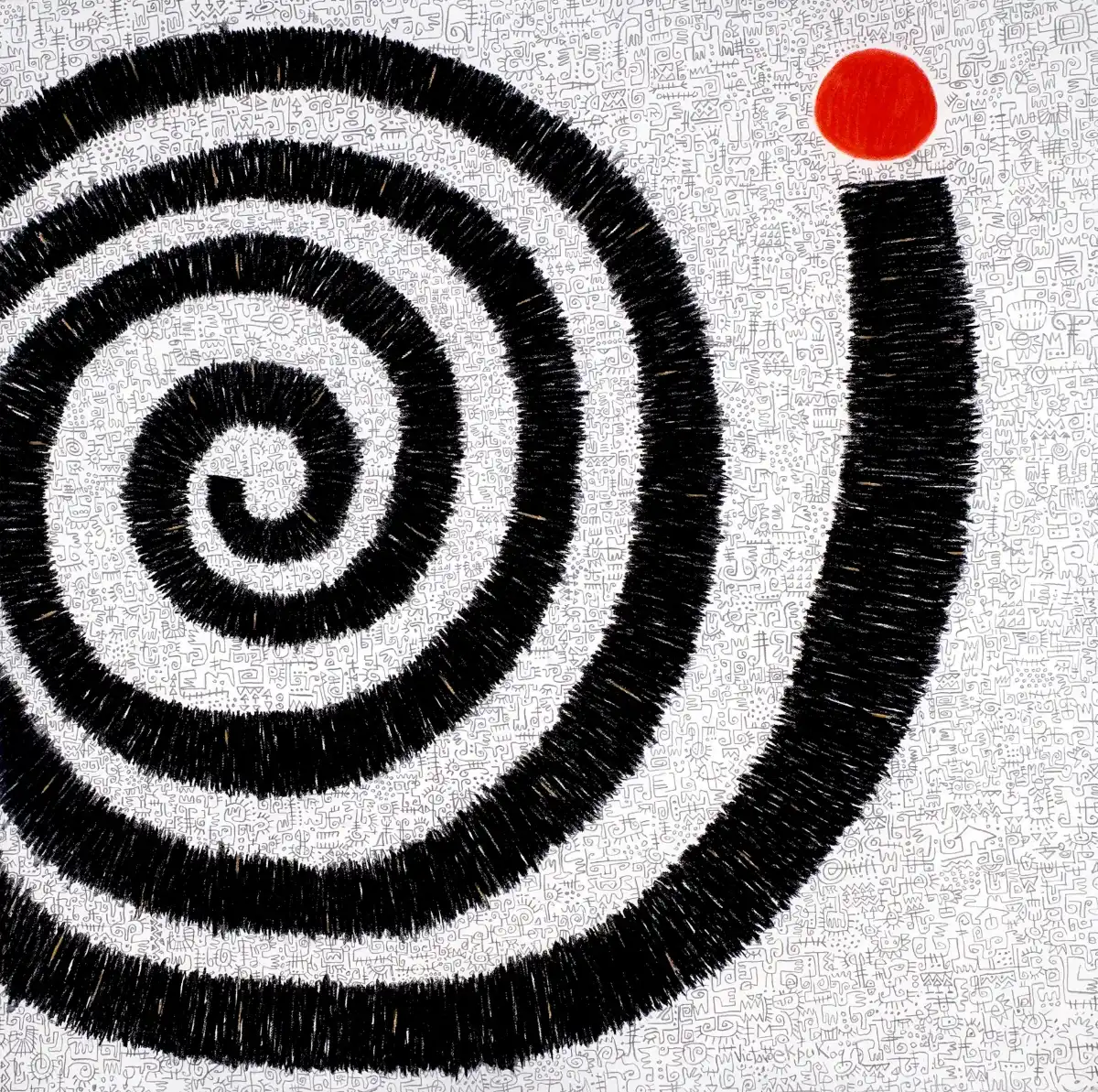 Composition No. 3
(2009). Pastel and graphite
on paper. 50 in. × 50 in.
In collection of
Smithsonian Institution
National Museum of
African Art