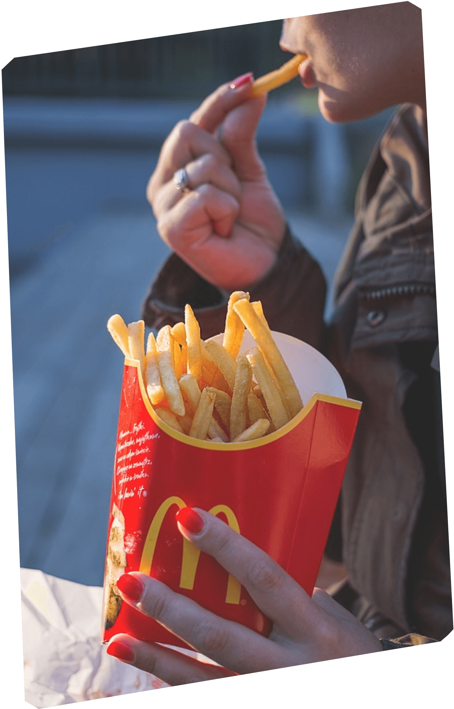 Eating fries