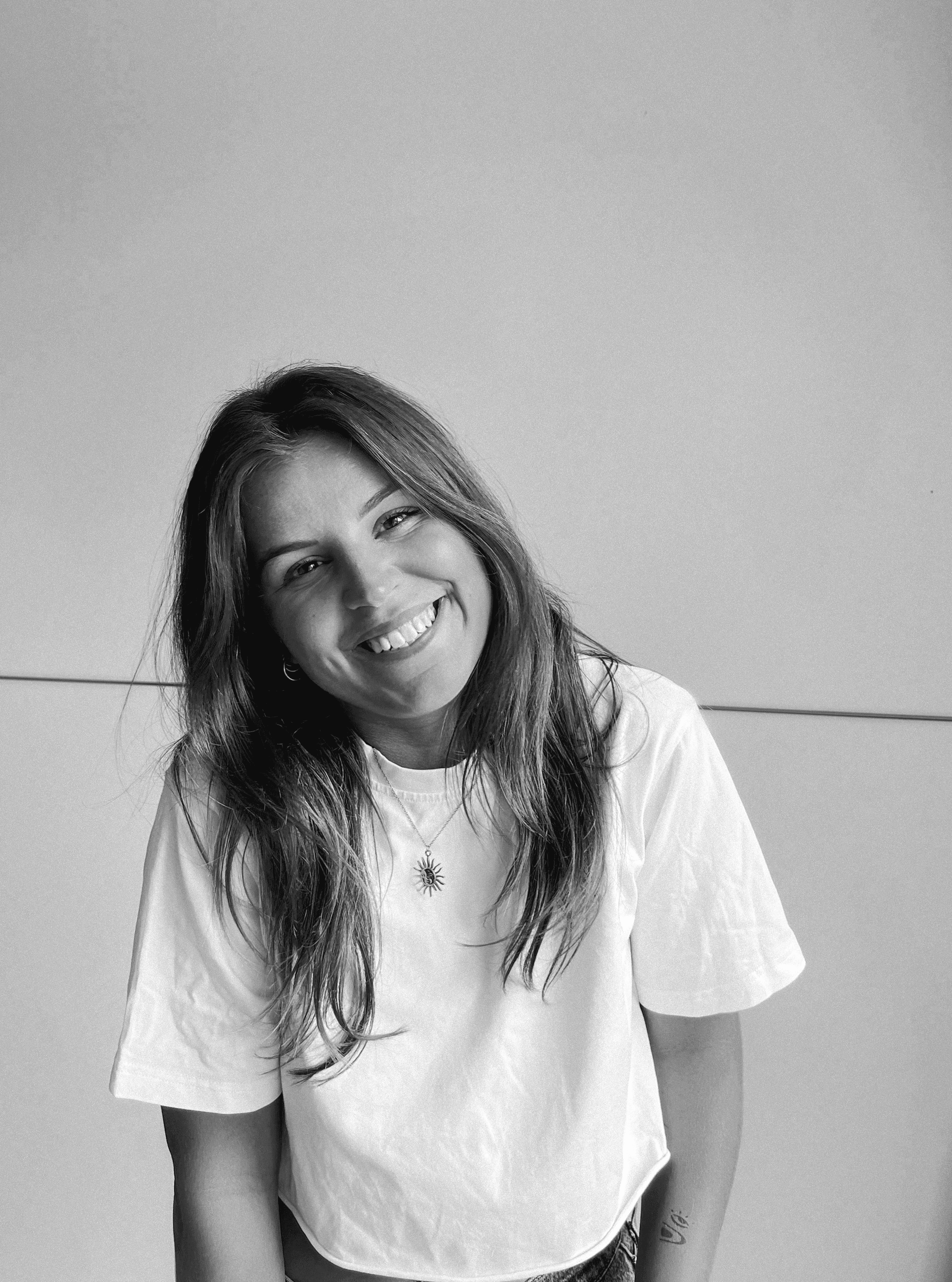 Black & White Analogue Portrait of Graphic Designer Linda Lachinger