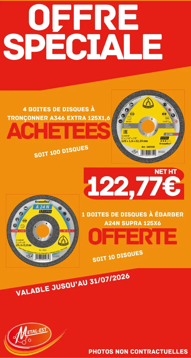Offres METAL EST
