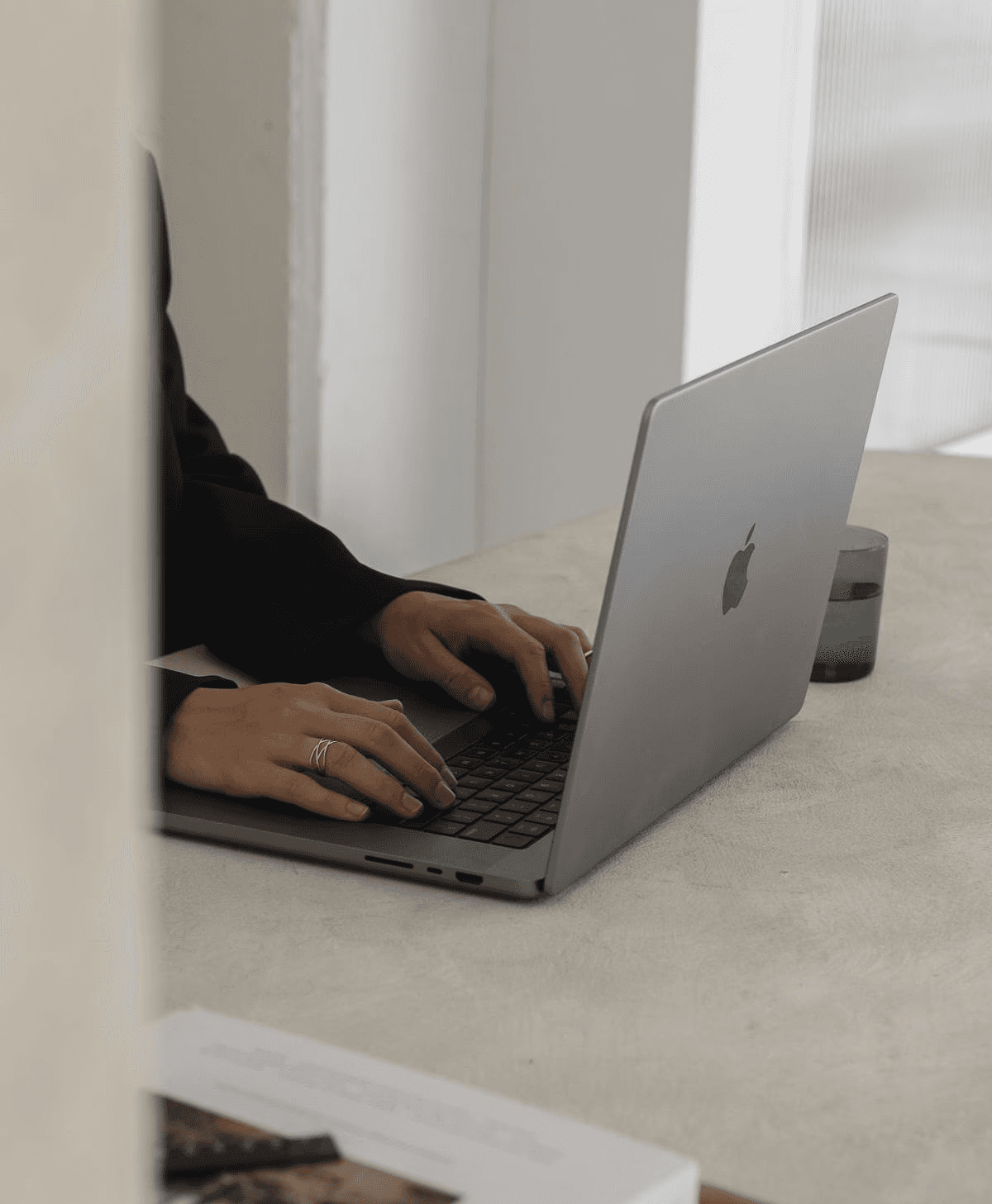Staff in the contact section room