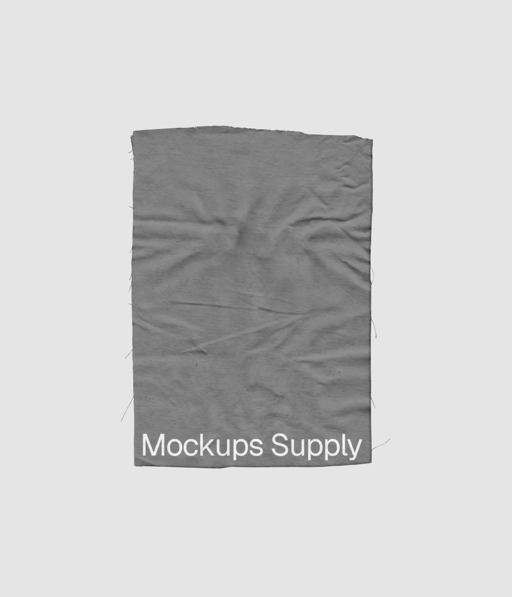 Textured wrinkled polyester wash label mockup download PSD
