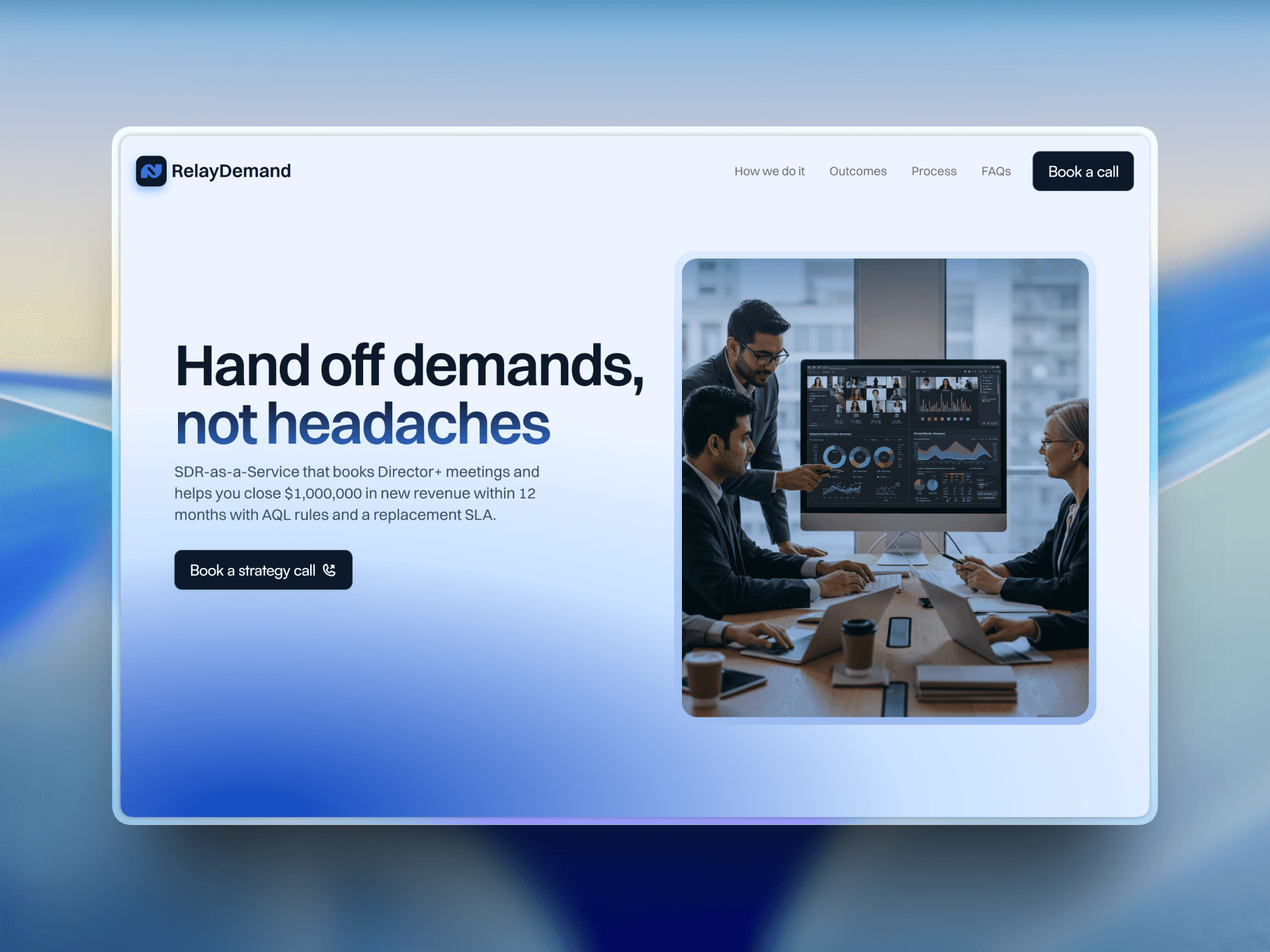 Relay Demand Mockup featured on a Framer expert near me.