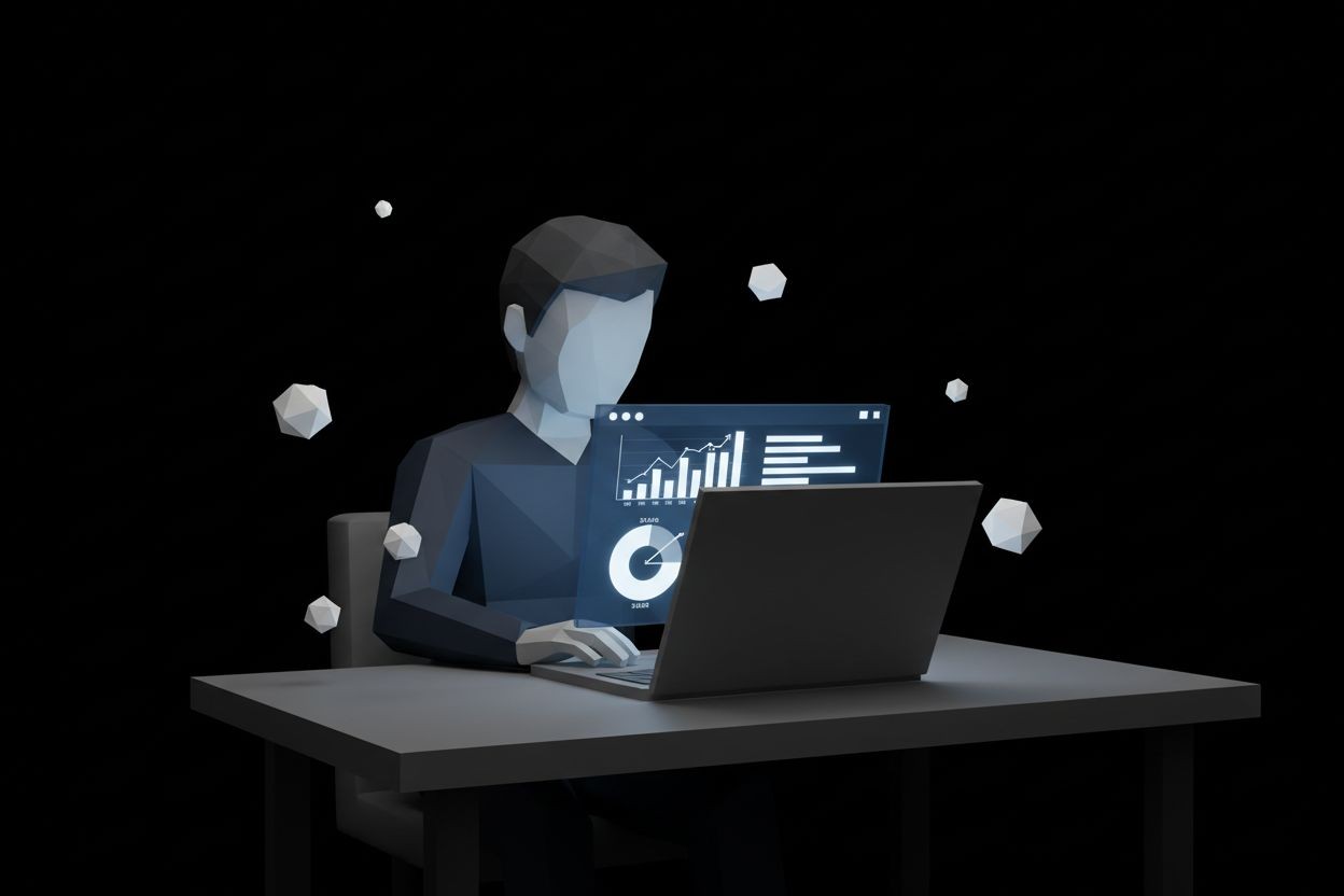 Marketer analyzing campaign results