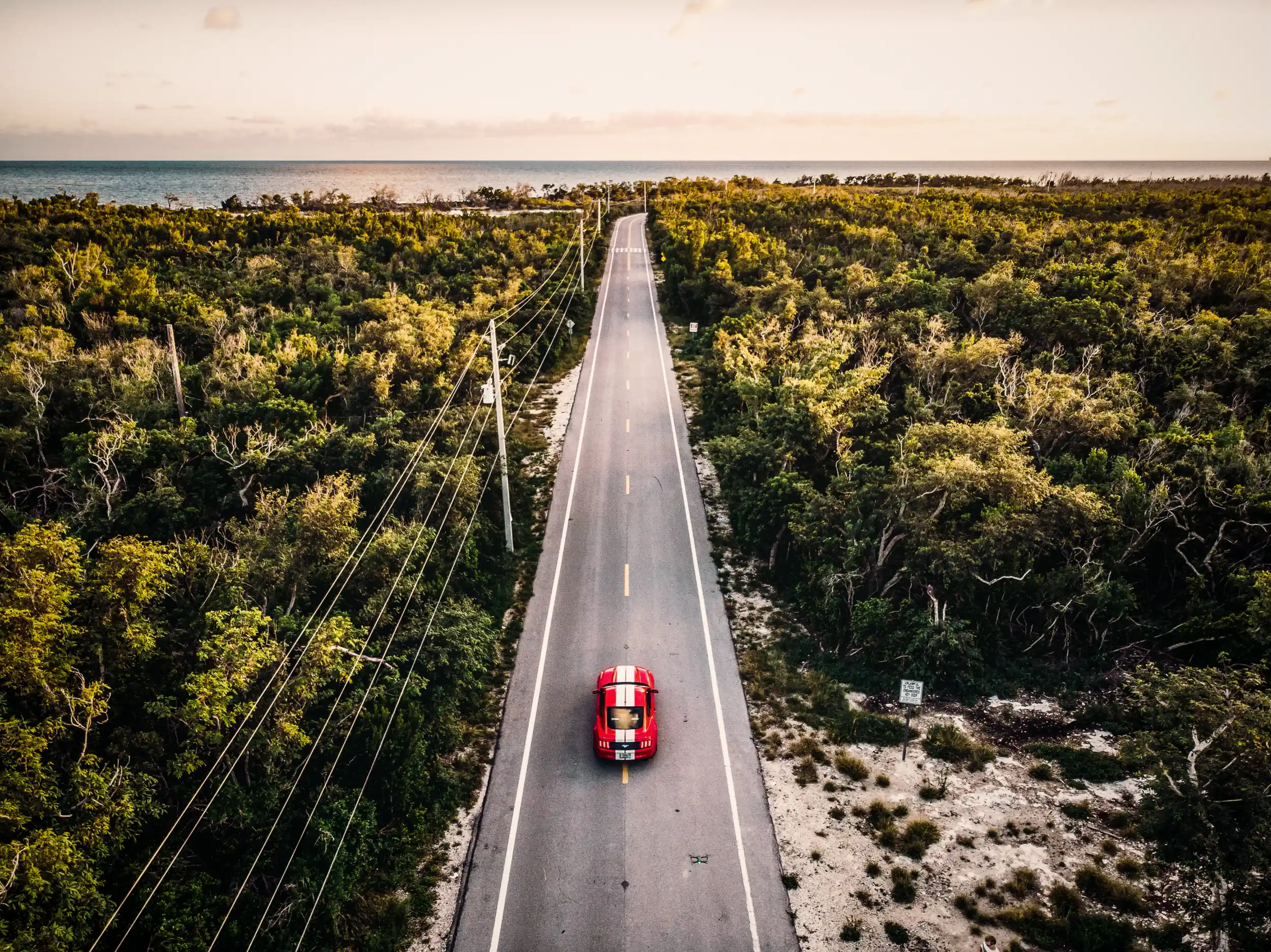 Automotive Photography: The American dream, Red Ford Mustang in Key West, Florida.