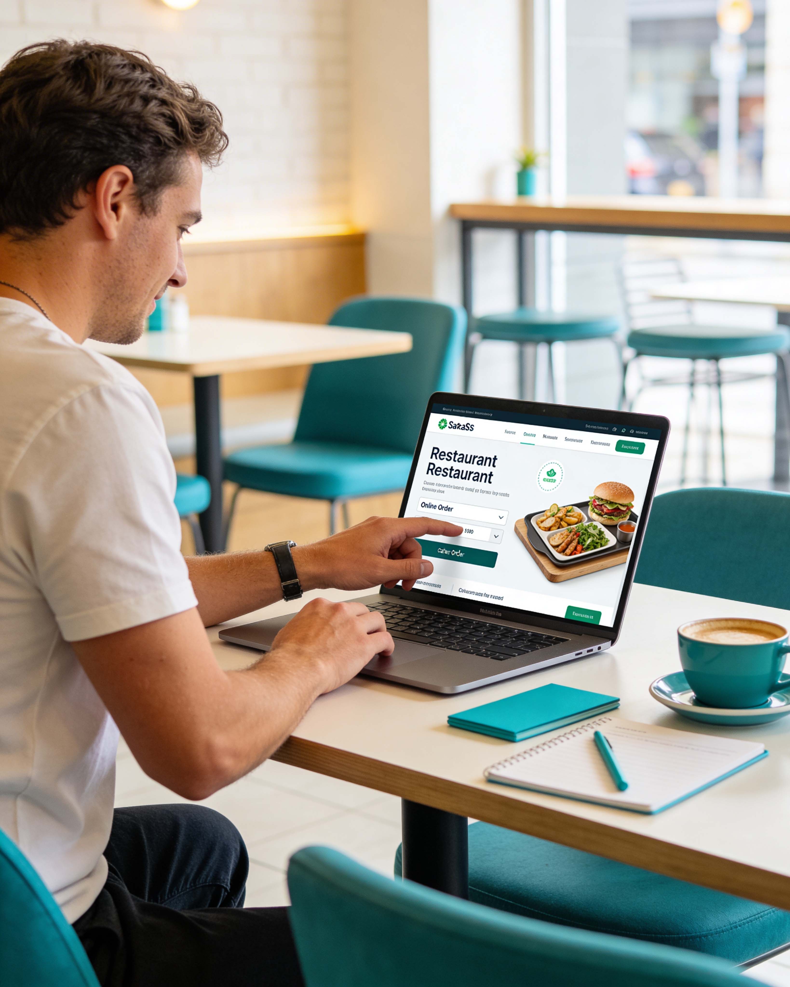 A person ordering online