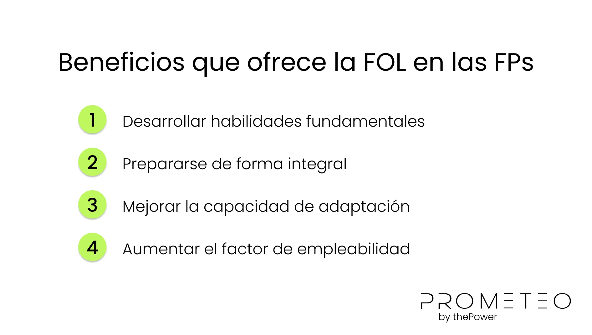 Beneficios que ofrece la FOL en las FPs